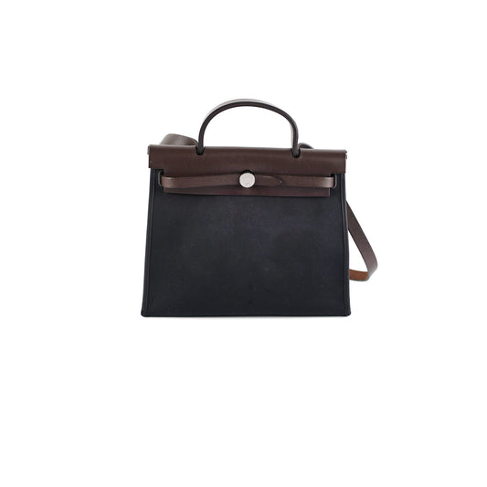 Hermes Herbag 31 Black/Ebene R Square Stamp - photo 1