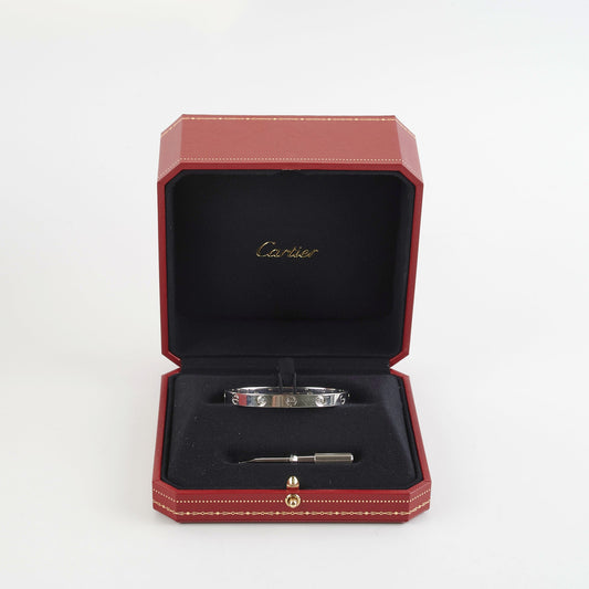 Cartier 4 Diamond White Gold Size 16 Love Bracelet - photo 2