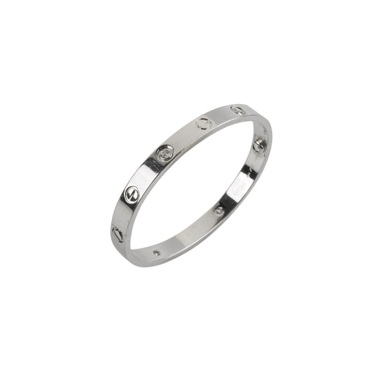 Cartier 4 Diamond White Gold Size 16 Love Bracelet - photo 1