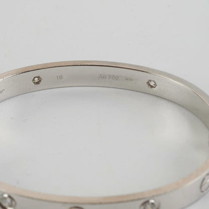Cartier 4 Diamond White Gold Size 16 Love Bracelet - photo 10