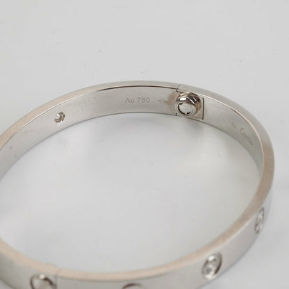 Cartier 4 Diamond White Gold Size 16 Love Bracelet - photo 8