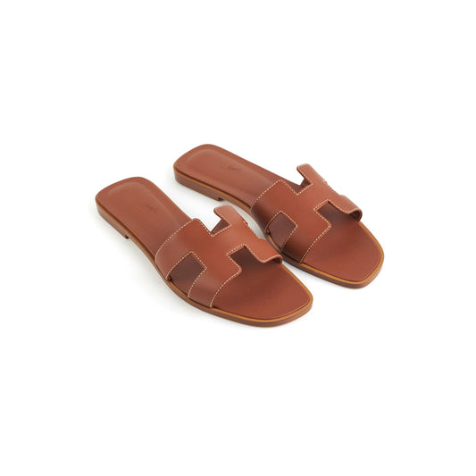 Hermes Oran Gold Size 38.5 Sandals - photo 1