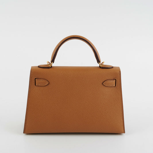 HOLD Hermes Special Order Mini Kelly 2 Biscuit Verso - U stamp - photo 2