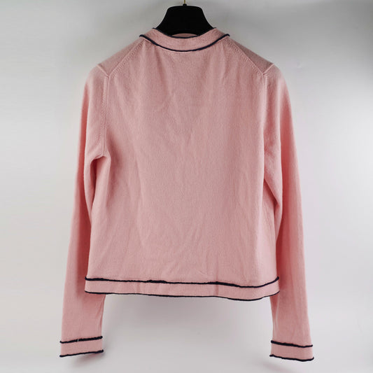 Chanel Pink Cashmere Cardigan Size EURO 38/ AU 10 - photo 2