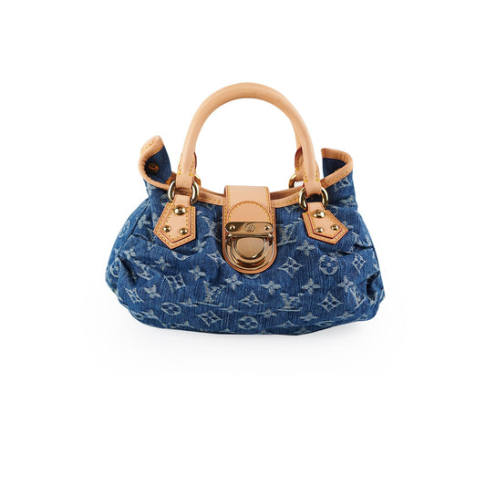 Louis Vuitton Pleaty Denim Handbag - photo 1