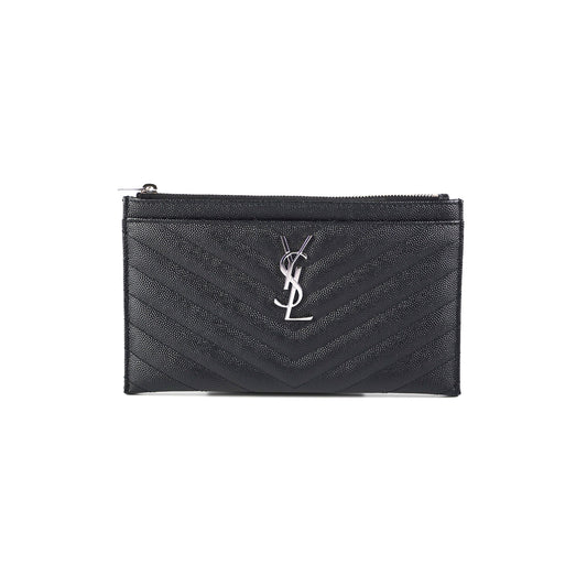 Saint Laurent Cassandre Zip Pouch Black - photo 1