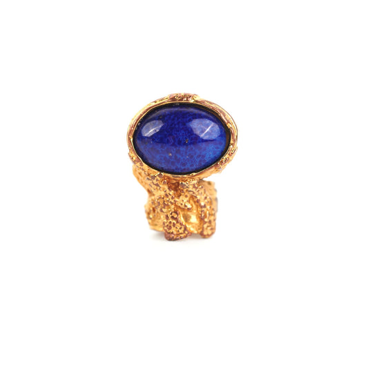 Saint Laurent Arty Ring Size 5 Deep Blue - photo 1