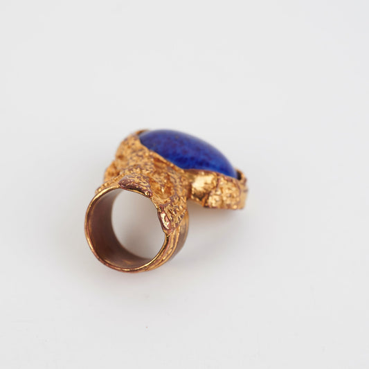 Saint Laurent Arty Ring Size 5 Deep Blue - photo 2