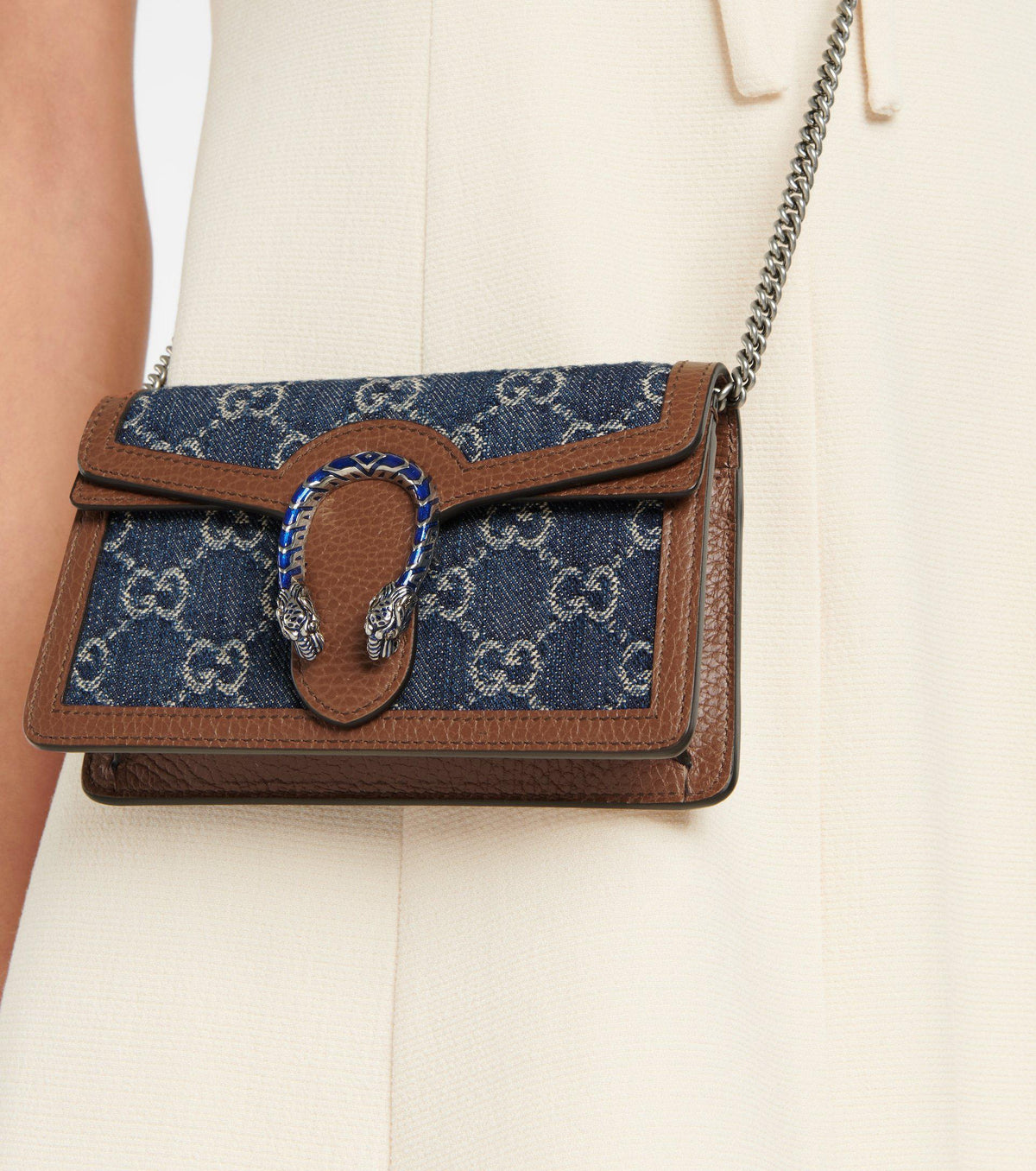 Dionysus Super Mini Denim Crossbody Bag - image 2