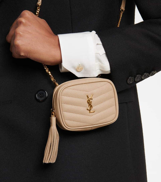 Lou Micro Leather Crossbody Bag - image 2