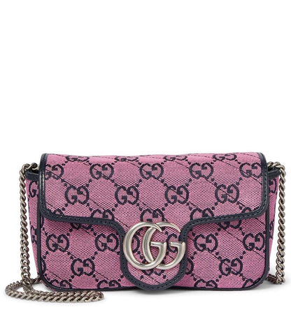 Gg Marmont Multicolor Super Mini Shoulder Bag Pink - image 1