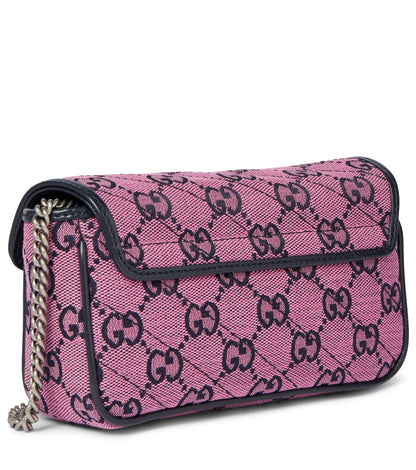 Gg Marmont Multicolor Super Mini Shoulder Bag Pink - image 3