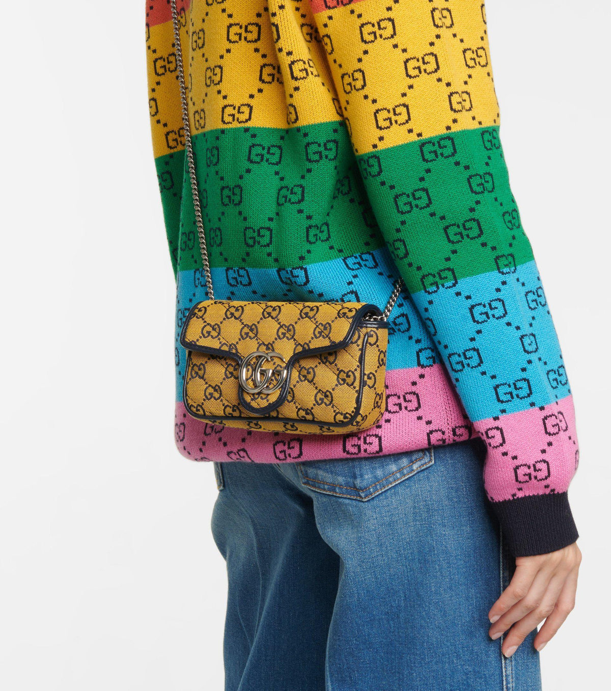 Gg Marmont Super Mini Shoulder Bag Yellow - image 2