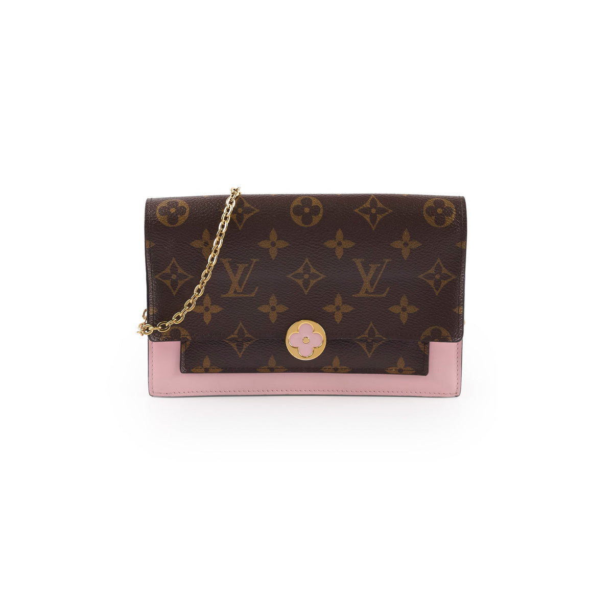 Louis Vuitton Flore Chain Wallet On Chain Monogram Pink - photo 1