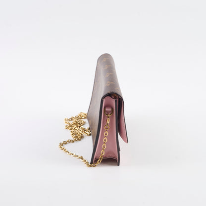 Louis Vuitton Flore Chain Wallet On Chain Monogram Pink - photo 2