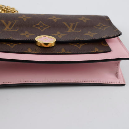 Louis Vuitton Flore Chain Wallet On Chain Monogram Pink - photo 12