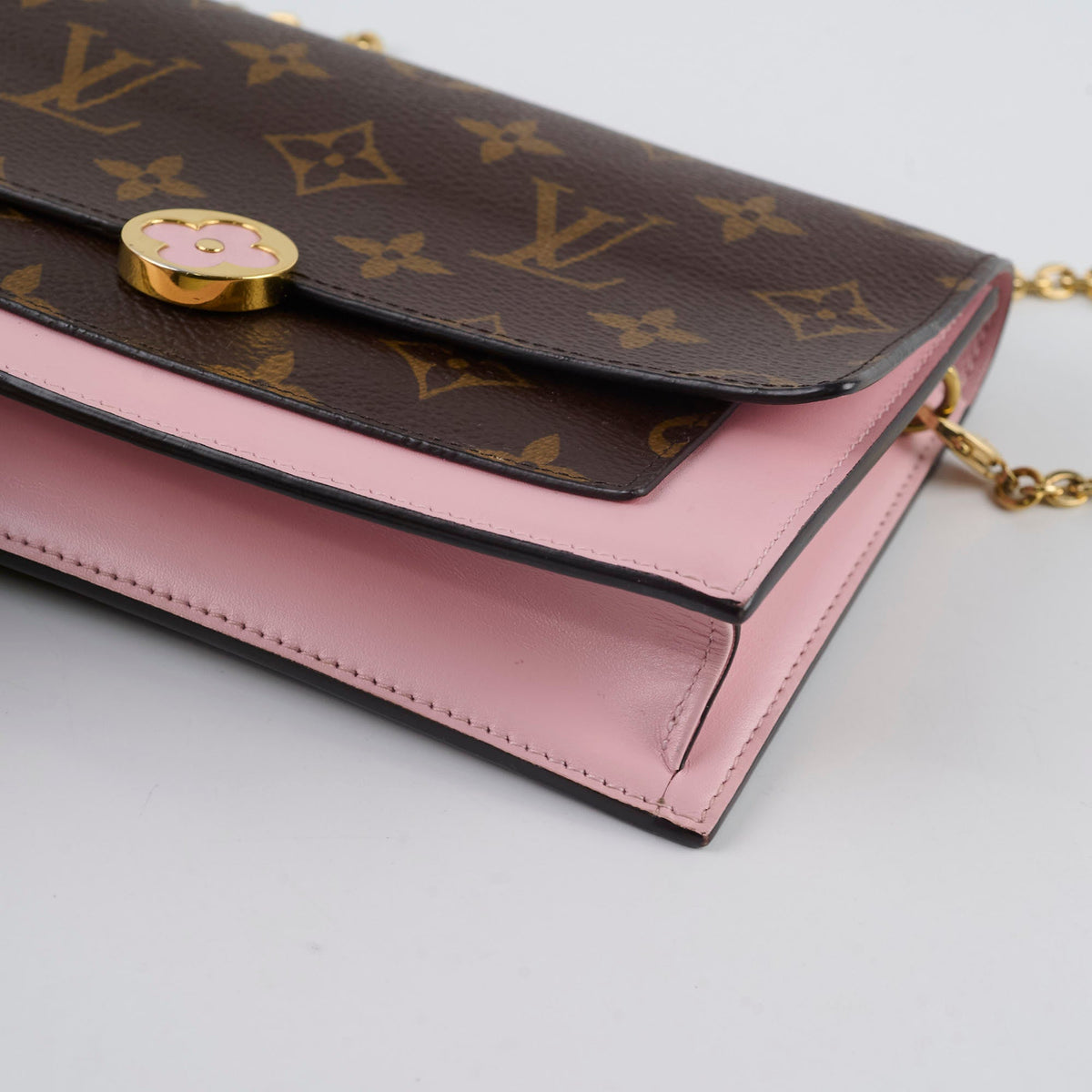 Louis Vuitton Flore Chain Wallet On Chain Monogram Pink - photo 13
