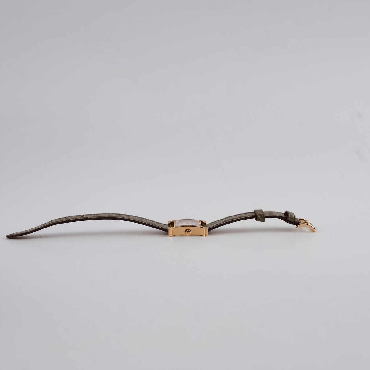 Hermes Heure H 21mm Mini Model Watch Rose Gold with Diamonds (Alligator Strap - Gris Elephant Grey) - photo 5