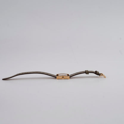 Hermes Heure H 21mm Mini Model Watch Rose Gold with Diamonds (Alligator Strap - Gris Elephant Grey) - photo 5