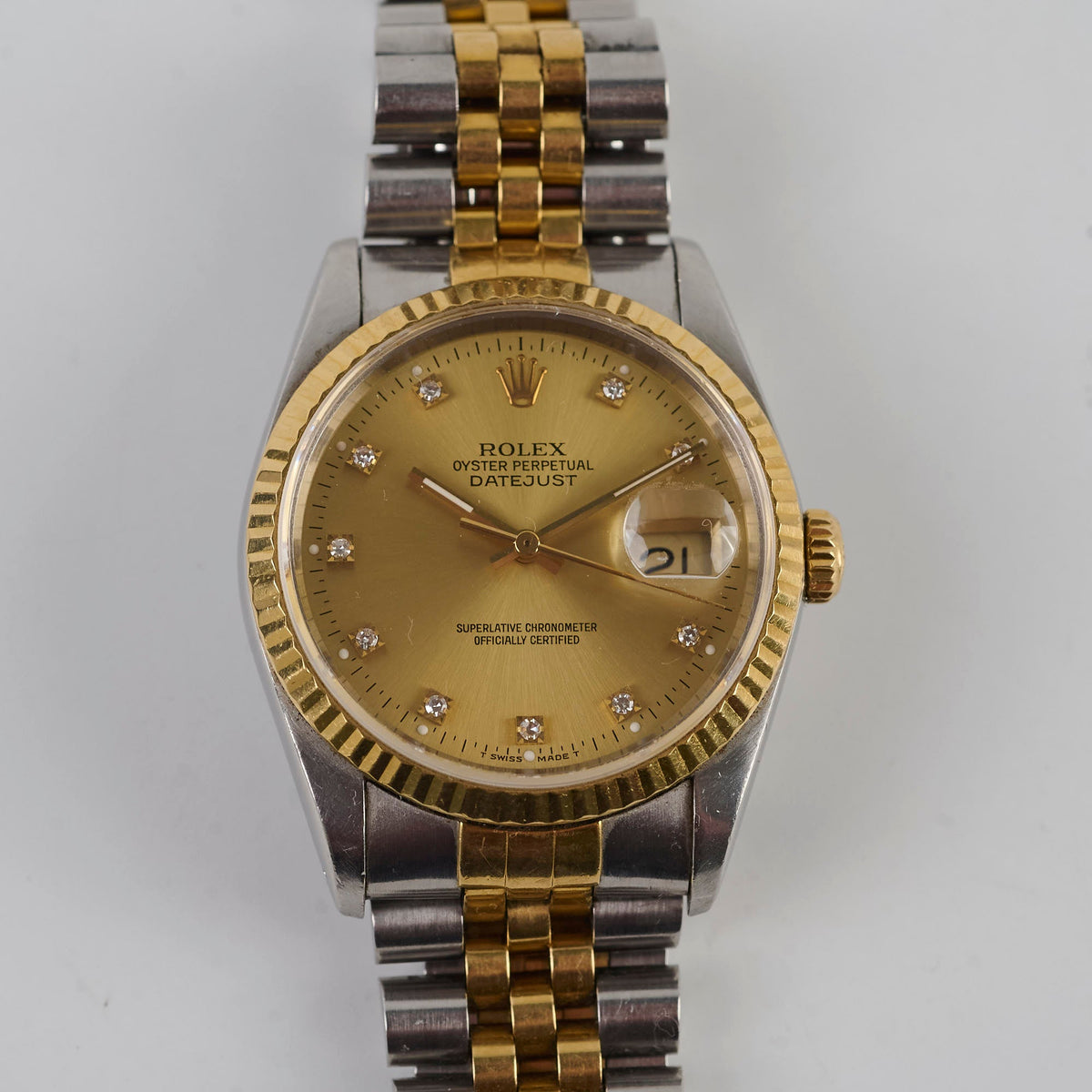 Rolex Two Toned Diamonds Datejust 36MM Watch - photo 2