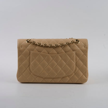 Chanel Caviar Medium/Large Double Classic Flap GHW Beige - photo 3