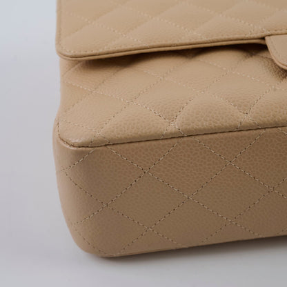 Chanel Caviar Medium/Large Double Classic Flap GHW Beige - photo 13