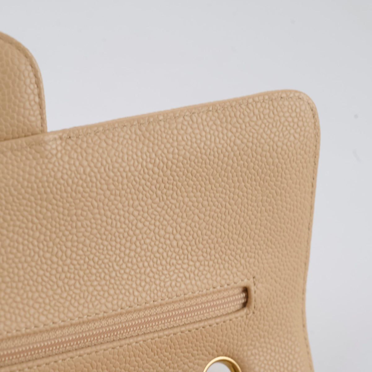 Chanel Caviar Medium/Large Double Classic Flap GHW Beige - photo 9