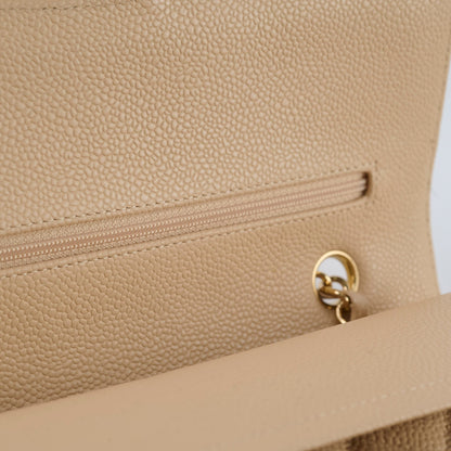 Chanel Caviar Medium/Large Double Classic Flap GHW Beige - photo 10