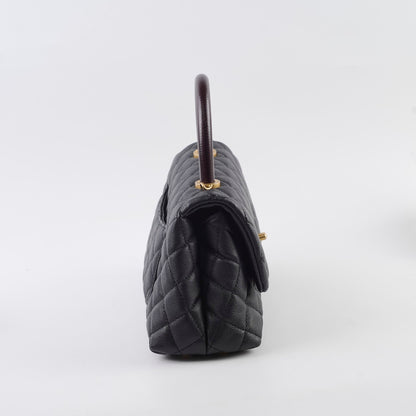 Chanel Caviar Small Coco Handle with Lizard Top Handle Black - photo 2