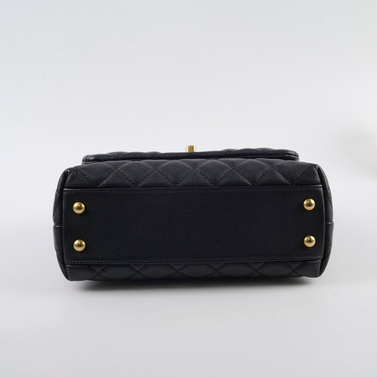 Chanel Caviar Small Coco Handle with Lizard Top Handle Black - photo 4