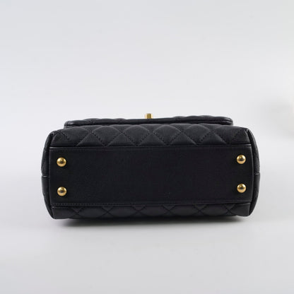 Chanel Caviar Small Coco Handle with Lizard Top Handle Black - photo 4