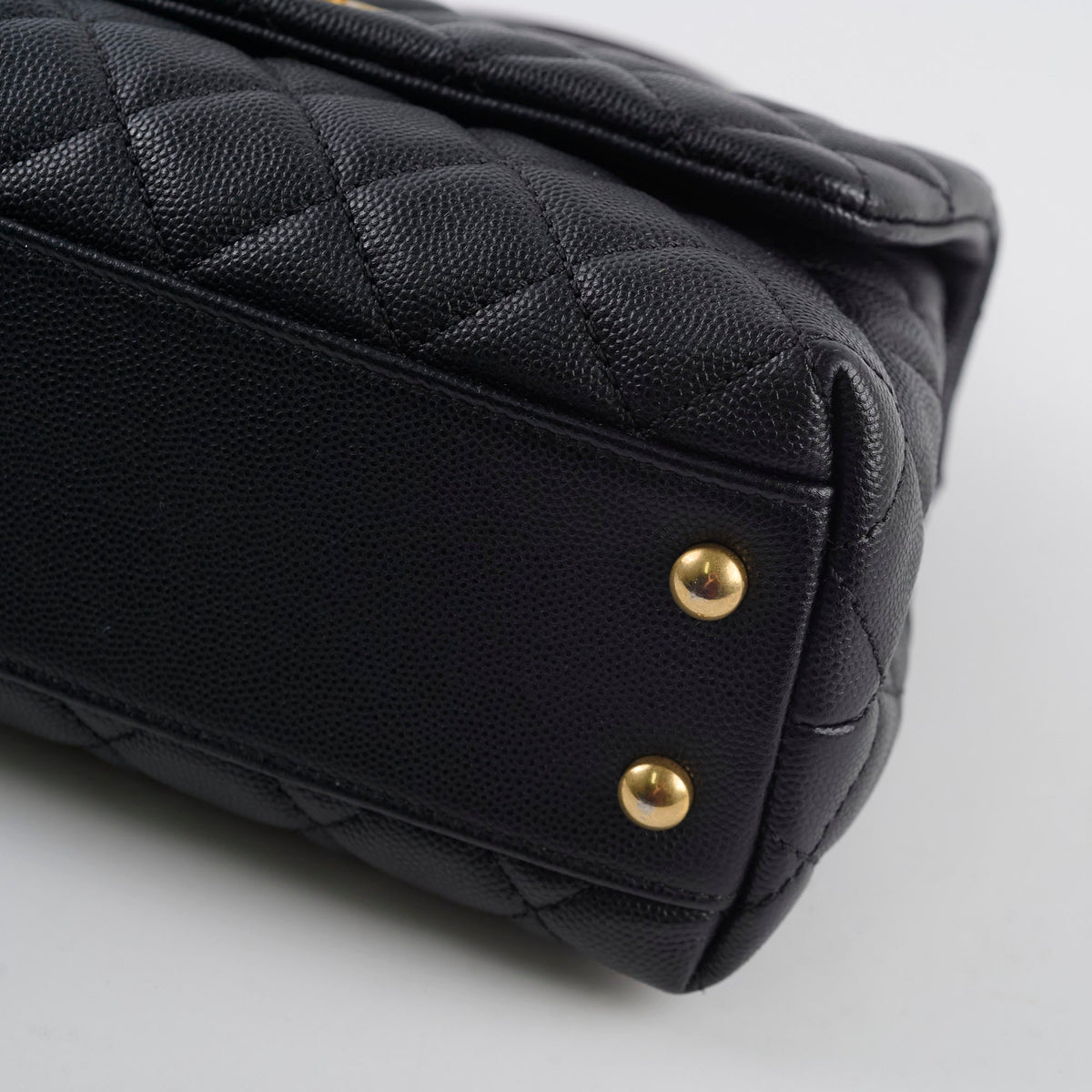 Chanel Caviar Small Coco Handle with Lizard Top Handle Black - photo 12