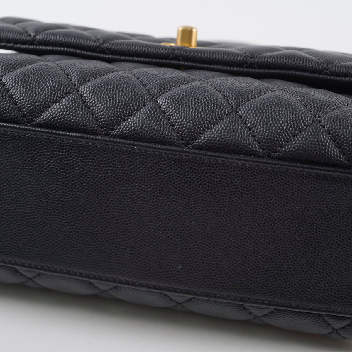 Chanel Caviar Small Coco Handle with Lizard Top Handle Black - photo 11