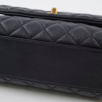 Chanel Caviar Small Coco Handle with Lizard Top Handle Black - photo 11