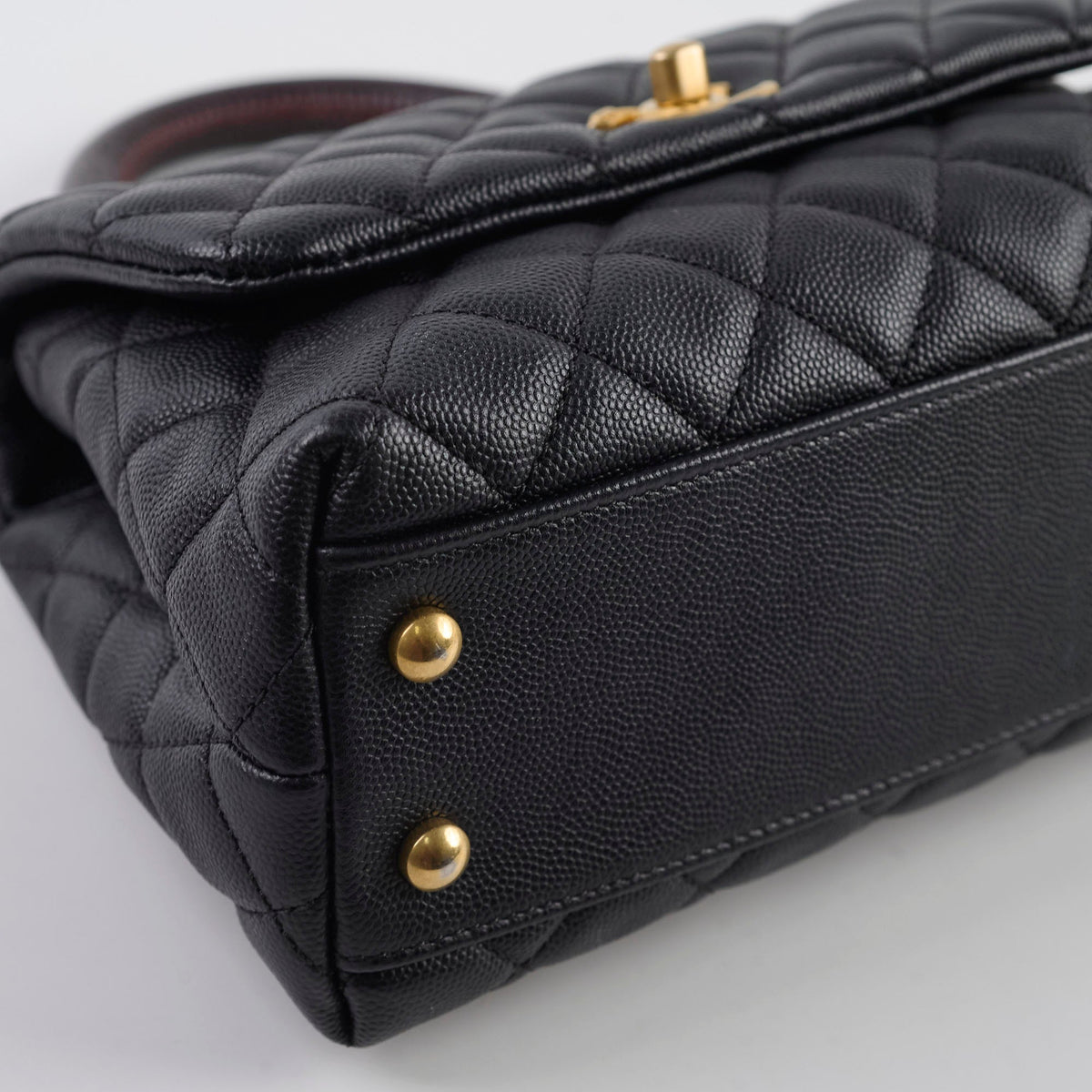 Chanel Caviar Small Coco Handle with Lizard Top Handle Black - photo 10