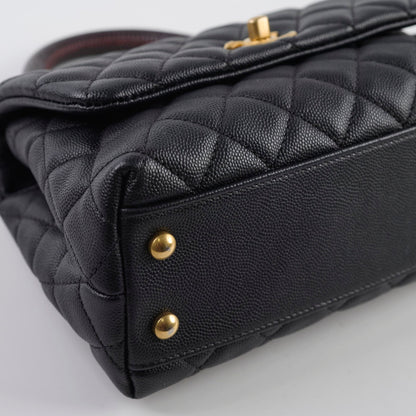 Chanel Caviar Small Coco Handle with Lizard Top Handle Black - photo 10