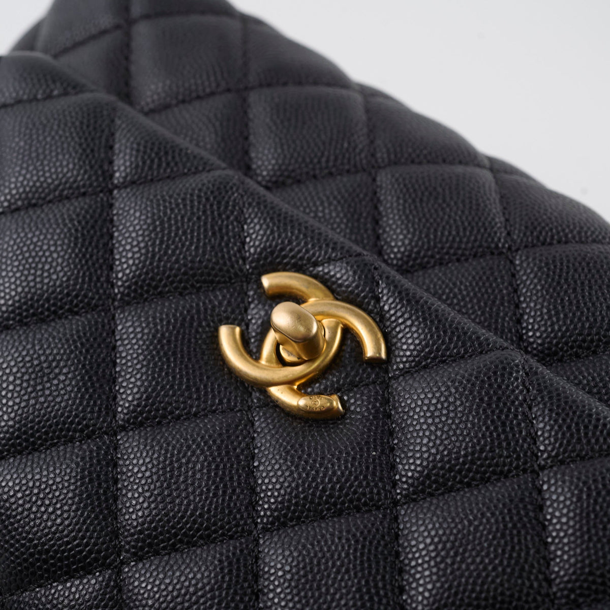 Chanel Caviar Small Coco Handle with Lizard Top Handle Black - photo 13