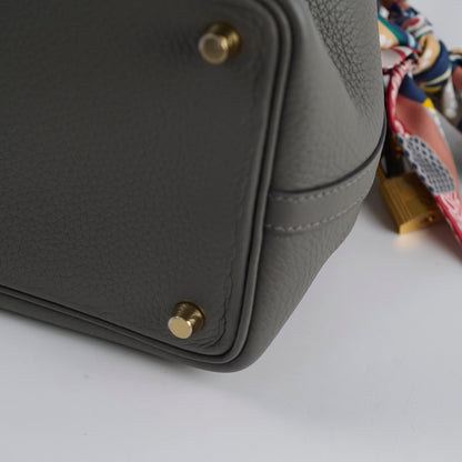 Hermes Picotin 18 Clemence Gris Meyer U Stamp - photo 10