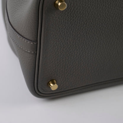 Hermes Picotin 18 Clemence Gris Meyer U Stamp - photo 7