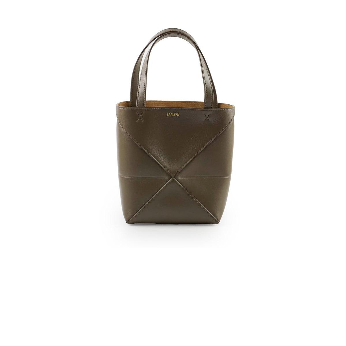 Loewe Mini Puzzle Fold Tote Dark Khaki - photo 1