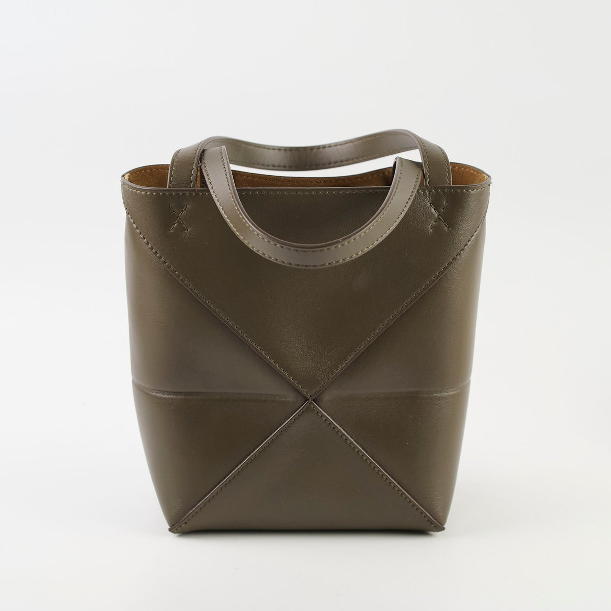 Loewe Mini Puzzle Fold Tote Dark Khaki - photo 2