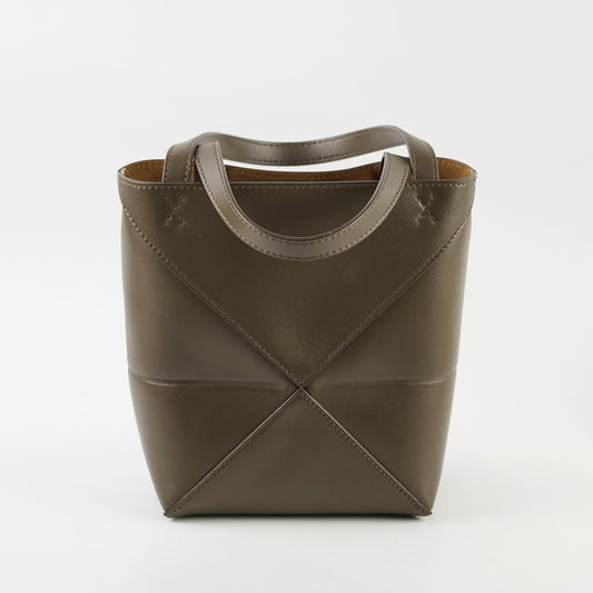 Loewe Mini Puzzle Fold Tote Dark Khaki - photo 2