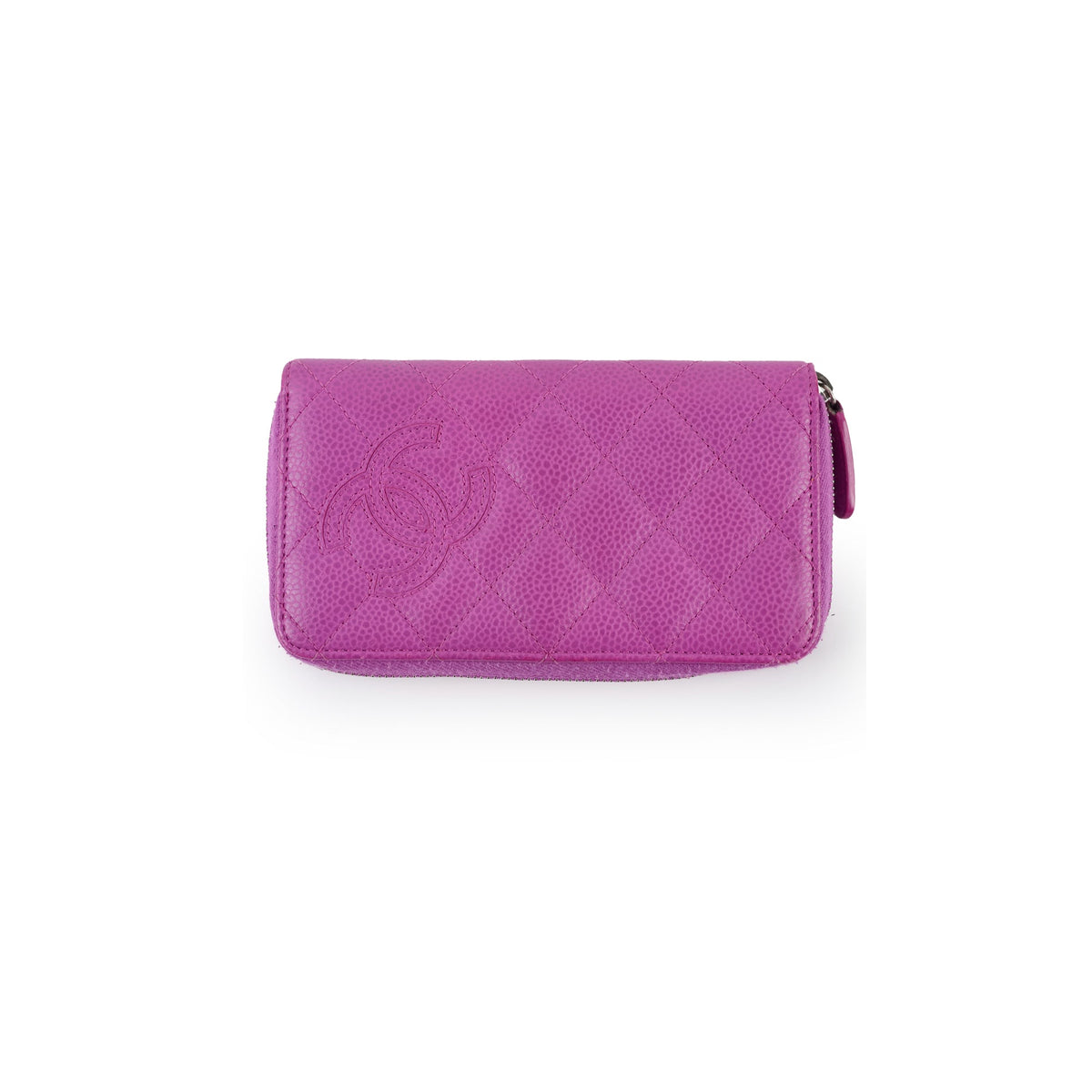 Chanel CC Wallet Purple Caviar - photo 1