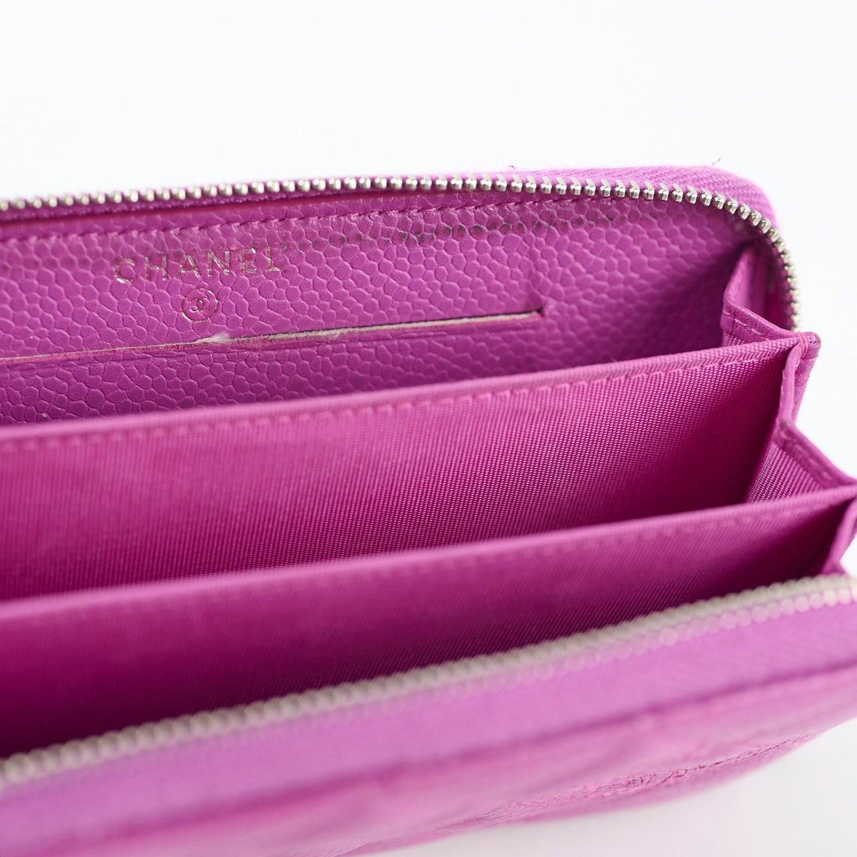 Chanel CC Wallet Purple Caviar - photo 4