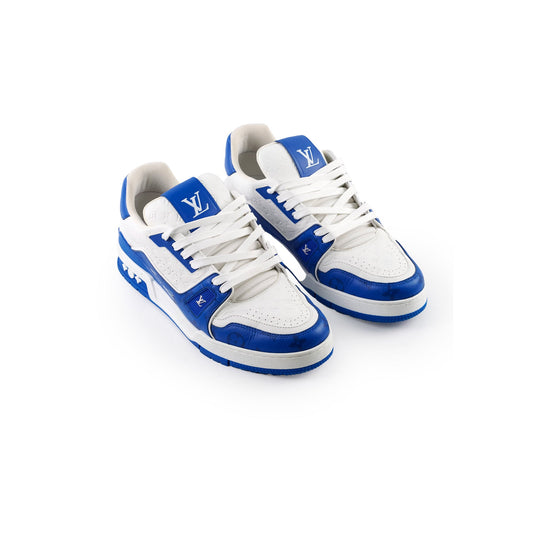 Louis Vuitton Men's 54' Trainers White/Blue Size UK Size 8.5 - photo 1