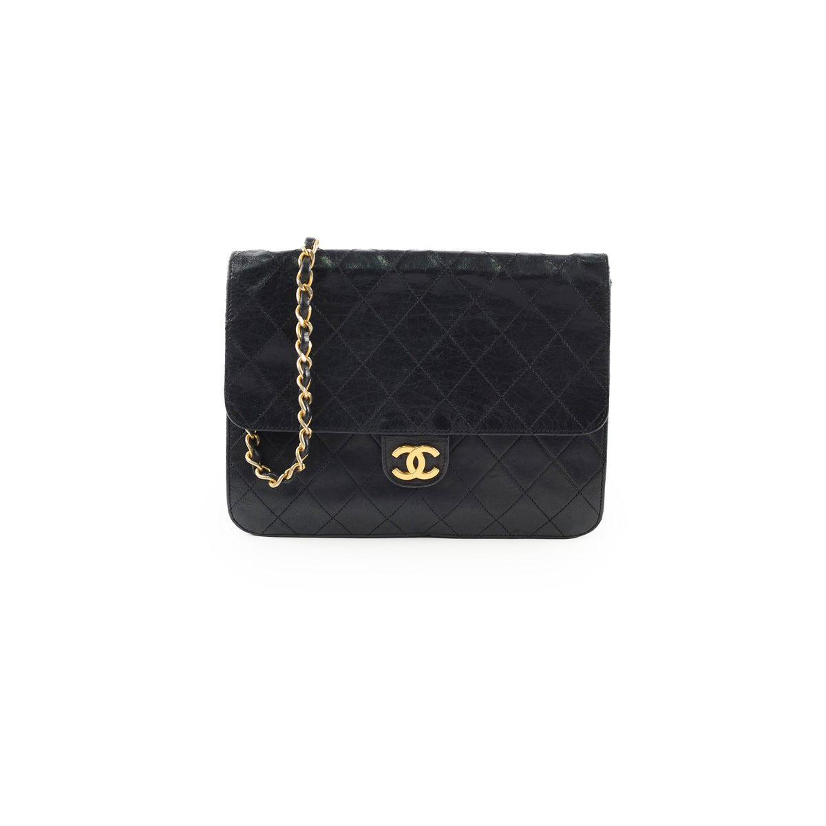 Chanel Vintage Square Flap Lambskin Black - photo 1