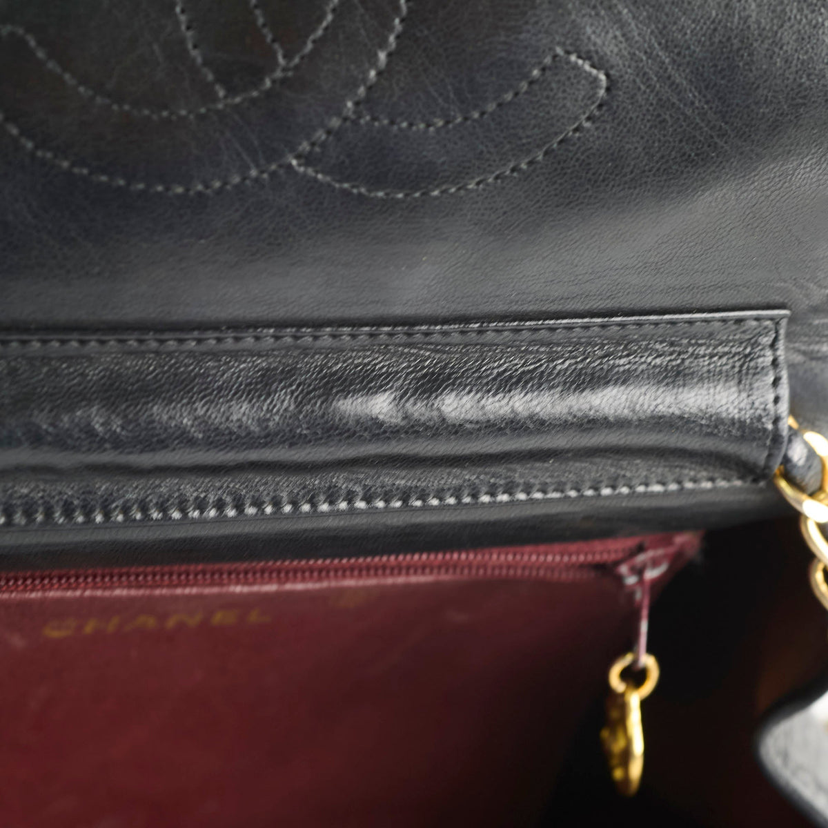 Chanel Vintage Square Flap Lambskin Black - photo 12