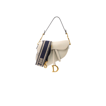 Christian Dior Medium Saddle Bag White - photo 1