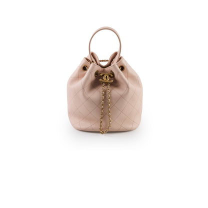 Chanel Caviar Drawstring Bucket Bag Light Pink 2020 - photo 1