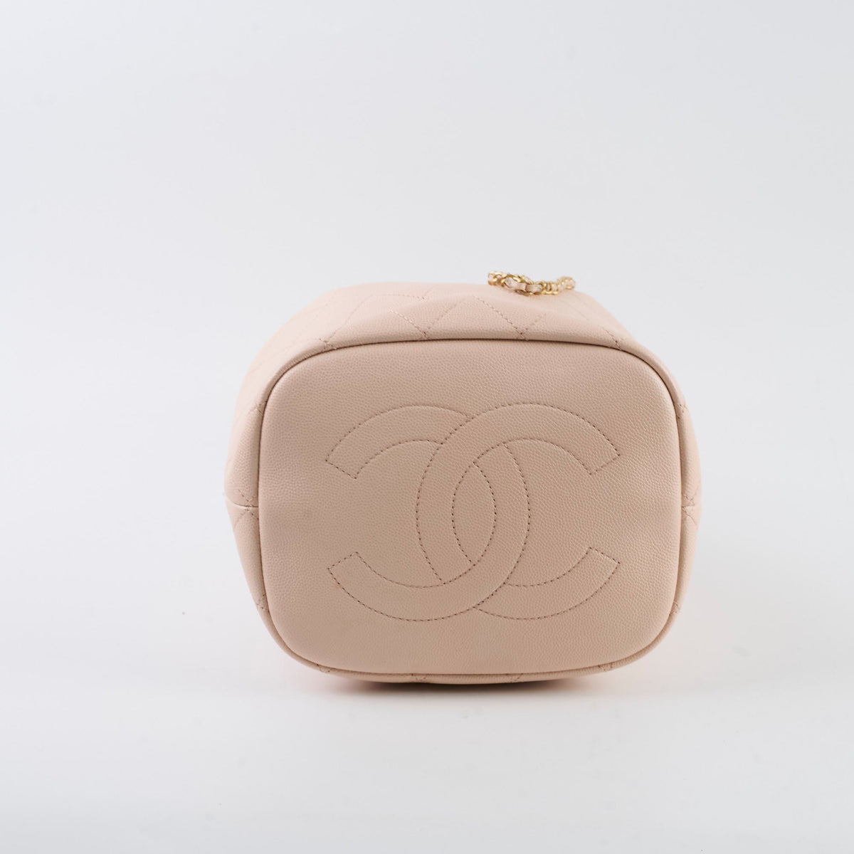 Chanel Caviar Drawstring Bucket Bag Light Pink 2020 - photo 4